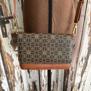 Unbranded Brown with designs small crossbody bag